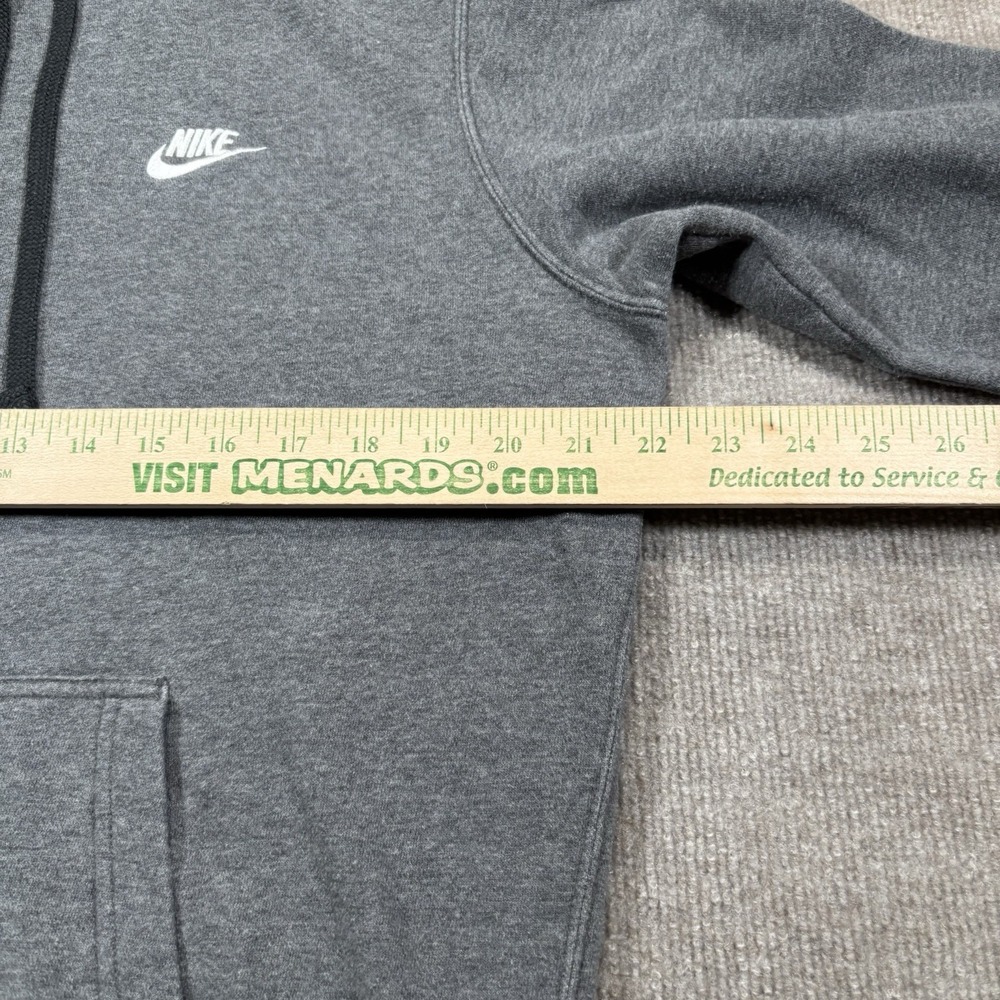 Nike Sportswear Club Fleece Hoodie Sweatshirt Mens M Gray Embroidered 804346 071 - Picture 8 of 9